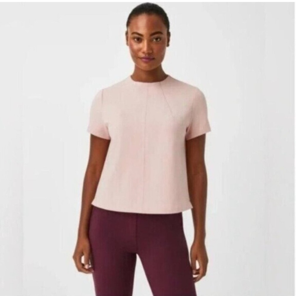 Women's Spanx Ponte Pink Short Sleeve Top